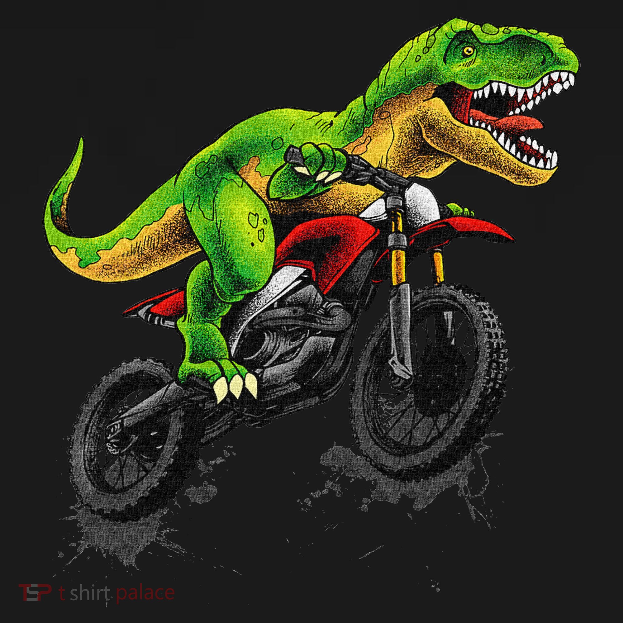 Funny Dirt Bike For Dinosaur Motorcycle Riding Kids Sweatshirt
