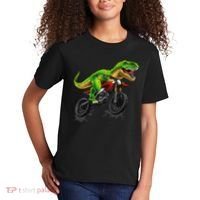 Funny Dirt Bike For Dinosaur Motorcycle Riding Kids T-Shirt thumb 2