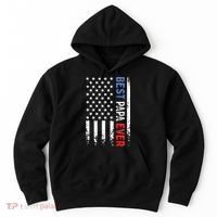 Father's Day Best Papa Ever With US American Flag Hoodie thumb 0