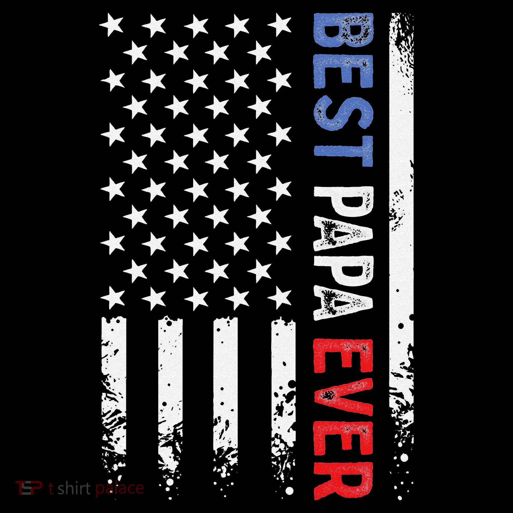 Father's Day Best Papa Ever With US American Flag Women's Hoodie