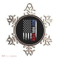 Father's Day Best Papa Ever With US American Flag Ornament thumb 0