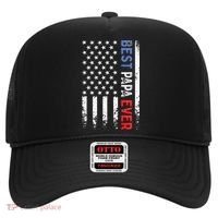 Father's Day Best Papa Ever With US American Flag Hat thumb 0