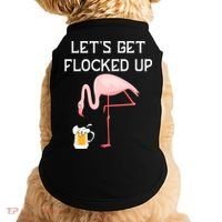 Flamingo Drinking Beer Funny Flamingo Doggie Tank thumb 0