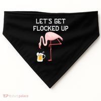 Flamingo Drinking Beer Funny Flamingo USA-Made Doggie Bandana thumb 0