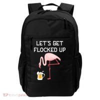 Flamingo Drinking Beer Funny Flamingo Backpack thumb 0