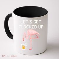 Flamingo Drinking Beer Funny Flamingo Coffee Mug thumb 0
