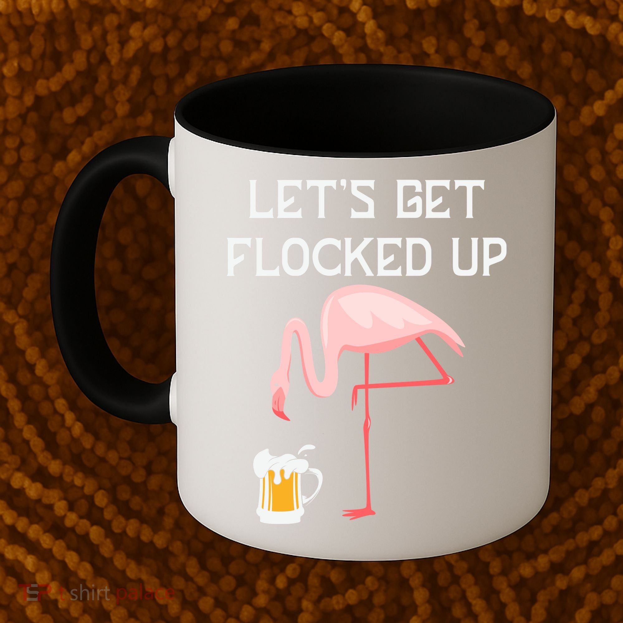 Flamingo Drinking Beer Funny Flamingo Coffee Mug