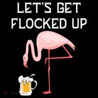 Flamingo Drinking Beer Funny Flamingo Women's Hoodie thumb 2
