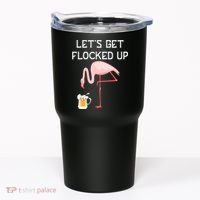 Flamingo Drinking Beer Funny Flamingo Tumbler thumb 0