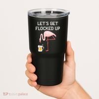Flamingo Drinking Beer Funny Flamingo Tumbler thumb 2
