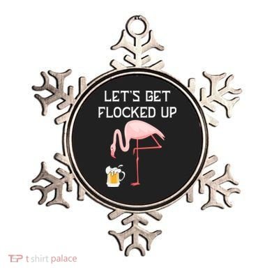 Flamingo Drinking Beer Funny Flamingo Ornament