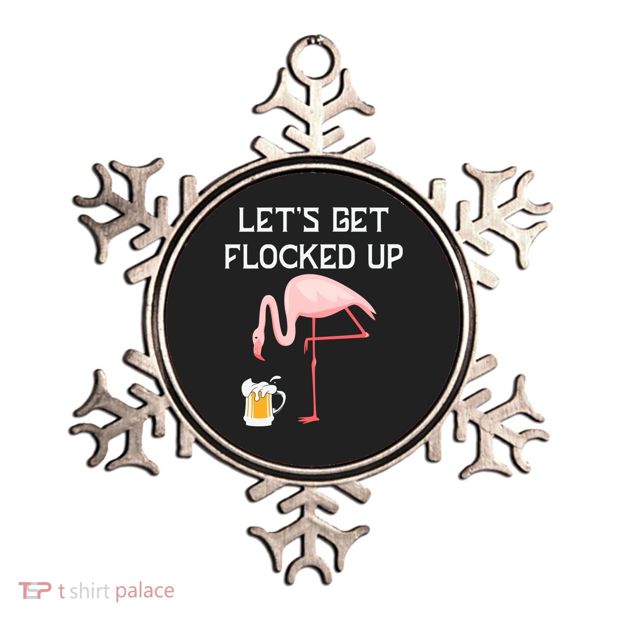 Flamingo Drinking Beer Funny Flamingo Ornament