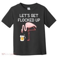 Flamingo Drinking Beer Funny Flamingo Toddler T-Shirt thumb 0