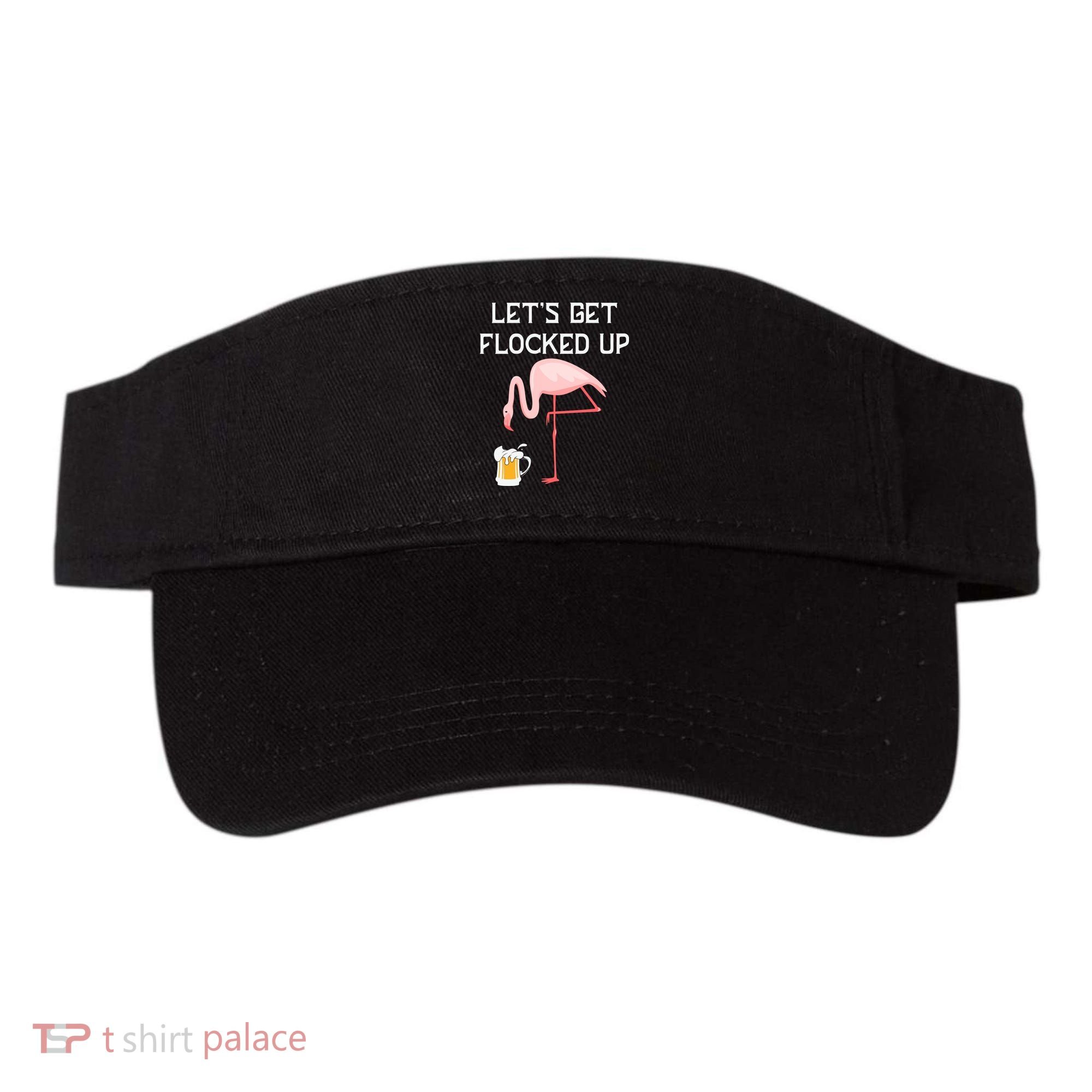 Flamingo Drinking Beer Funny Flamingo Visor