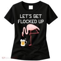 Flamingo Drinking Beer Funny Flamingo Women's T-Shirt thumb 0