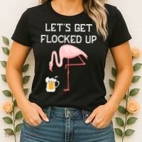 Flamingo Drinking Beer Funny Flamingo Women's T-Shirt thumb 2