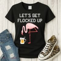 Flamingo Drinking Beer Funny Flamingo Women's T-Shirt thumb 3