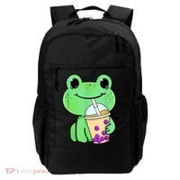 Frog Drinking Bubble Tea Backpack thumb 0