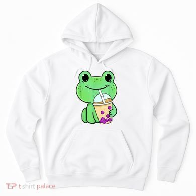 Frog Drinking Bubble Tea Hoodie