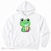 Frog Drinking Bubble Tea Hoodie thumb 0