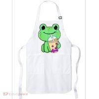 Frog Drinking Bubble Tea Apron thumb 0