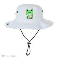 Frog Drinking Bubble Tea Bucket Hat thumb 0