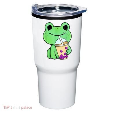 Frog Drinking Bubble Tea Tumbler