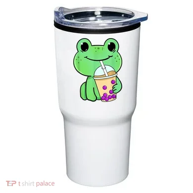 Frog Drinking Bubble Tea Tumbler