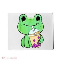 Frog Drinking Bubble Tea Mousepad thumb 0
