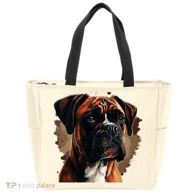 Funny Dog Boxer Tote Bag
