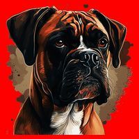 Funny Dog Boxer Santa Hat thumb 1