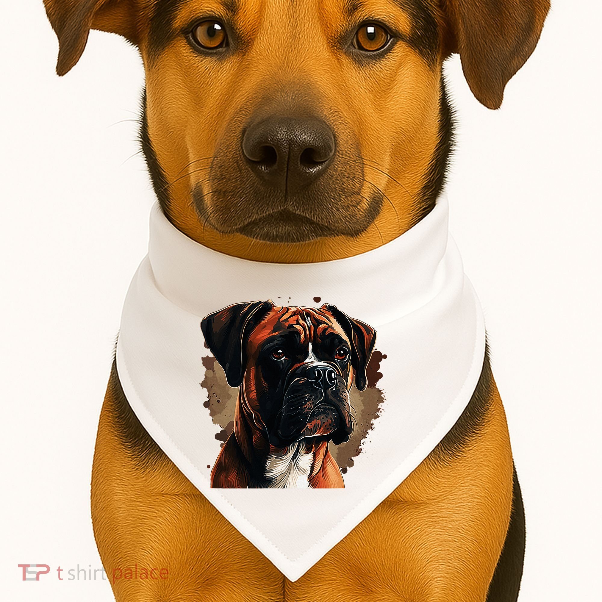 Funny Dog Boxer USA-Made Doggie Bandana