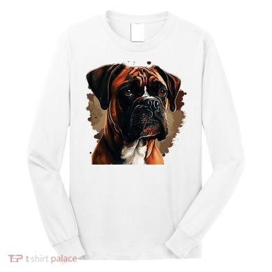 Funny Dog Boxer Long Sleeve Shirt