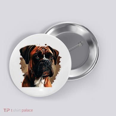 Funny Dog Boxer Button