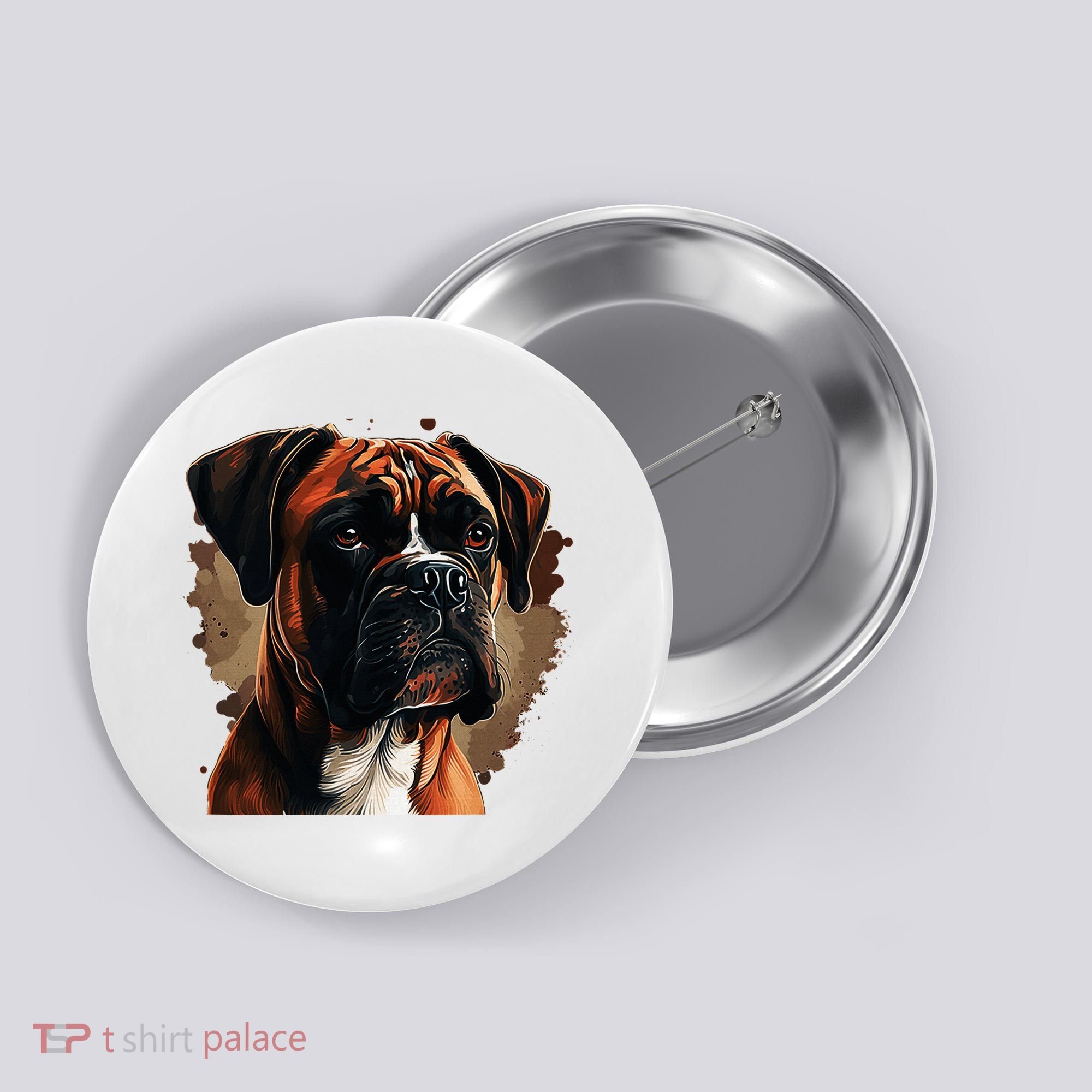 Funny Dog Boxer Button