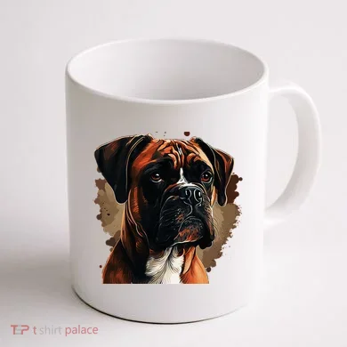Funny Dog Boxer Coffee Mug back
