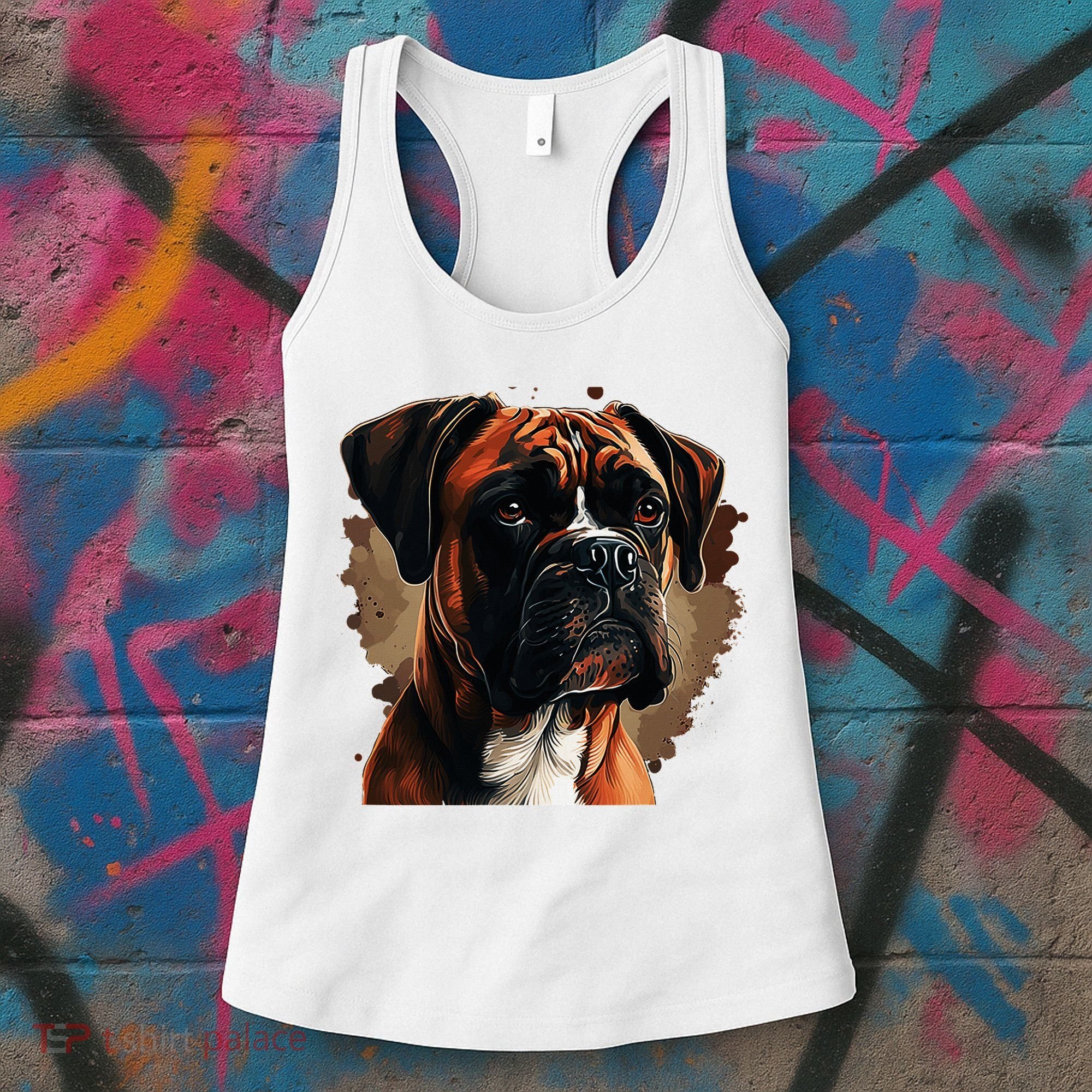 Funny Dog Boxer Women's Tank Top