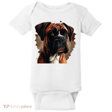 Funny Dog Boxer Baby Bodysuit