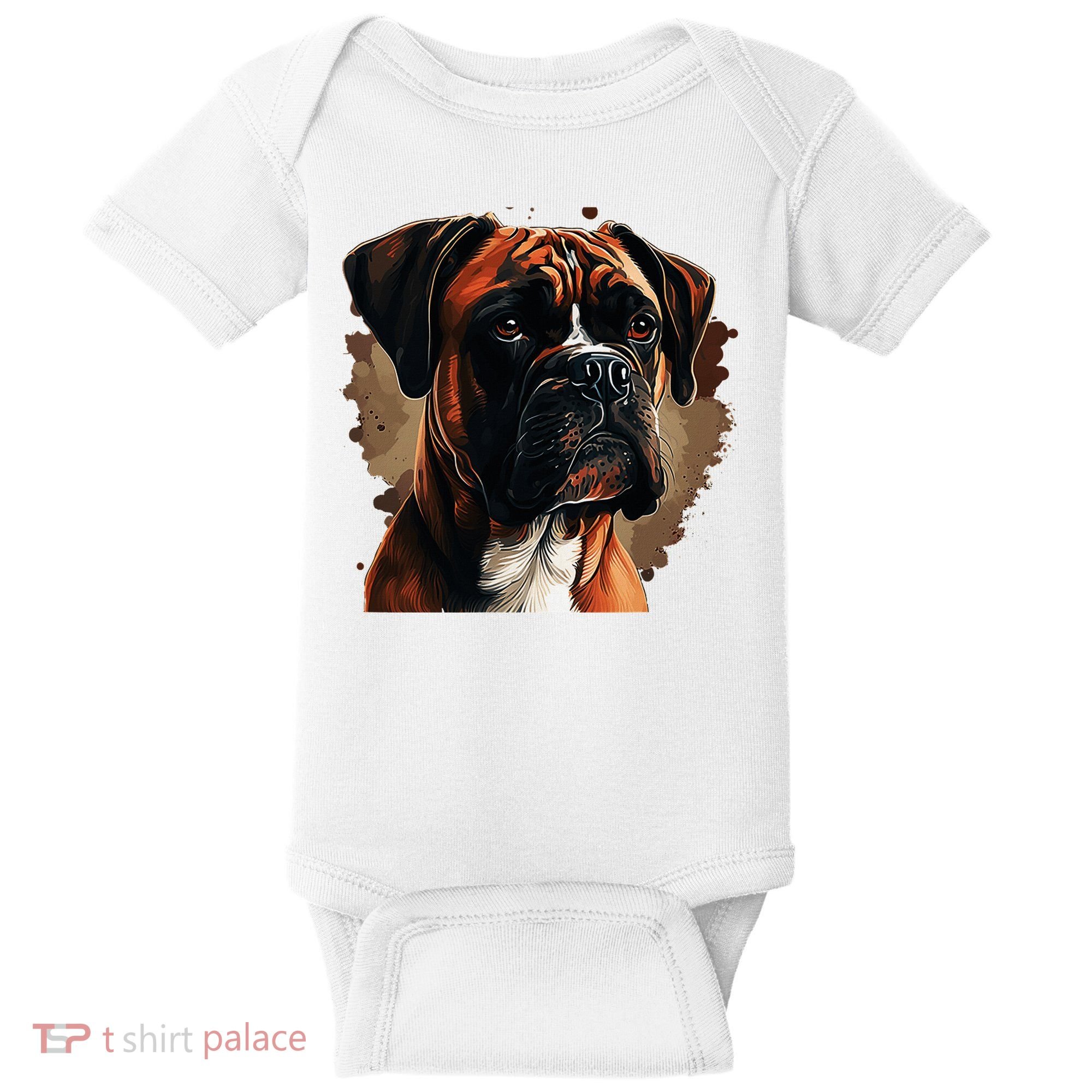 Funny Dog Boxer Baby Bodysuit