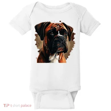 Funny Dog Boxer Baby Bodysuit