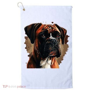 Funny Dog Boxer Golf Towel