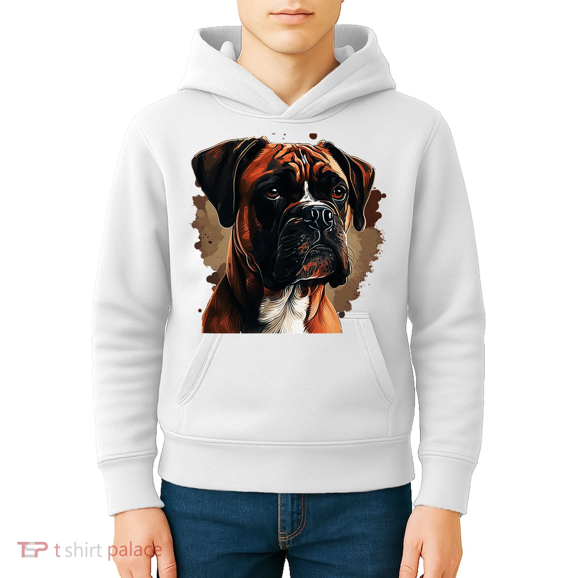 Funny Dog Boxer Kids Hoodie