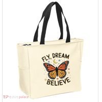 Fly Dream Believe Monarch Butterfly Butterflies Tote Bag thumb 2