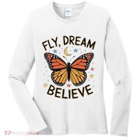 Fly Dream Believe Monarch Butterfly Butterflies Women's Long Sleeve Shirt thumb 0