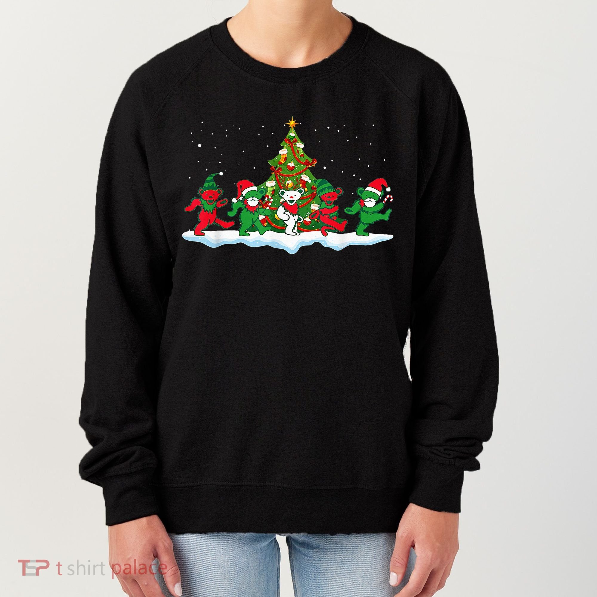 Festive Dancing Bears Holiday Gift Women's Sweatshirt
