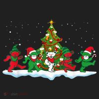Festive Dancing Bears Holiday Gift Women's Sweatshirt thumb 2