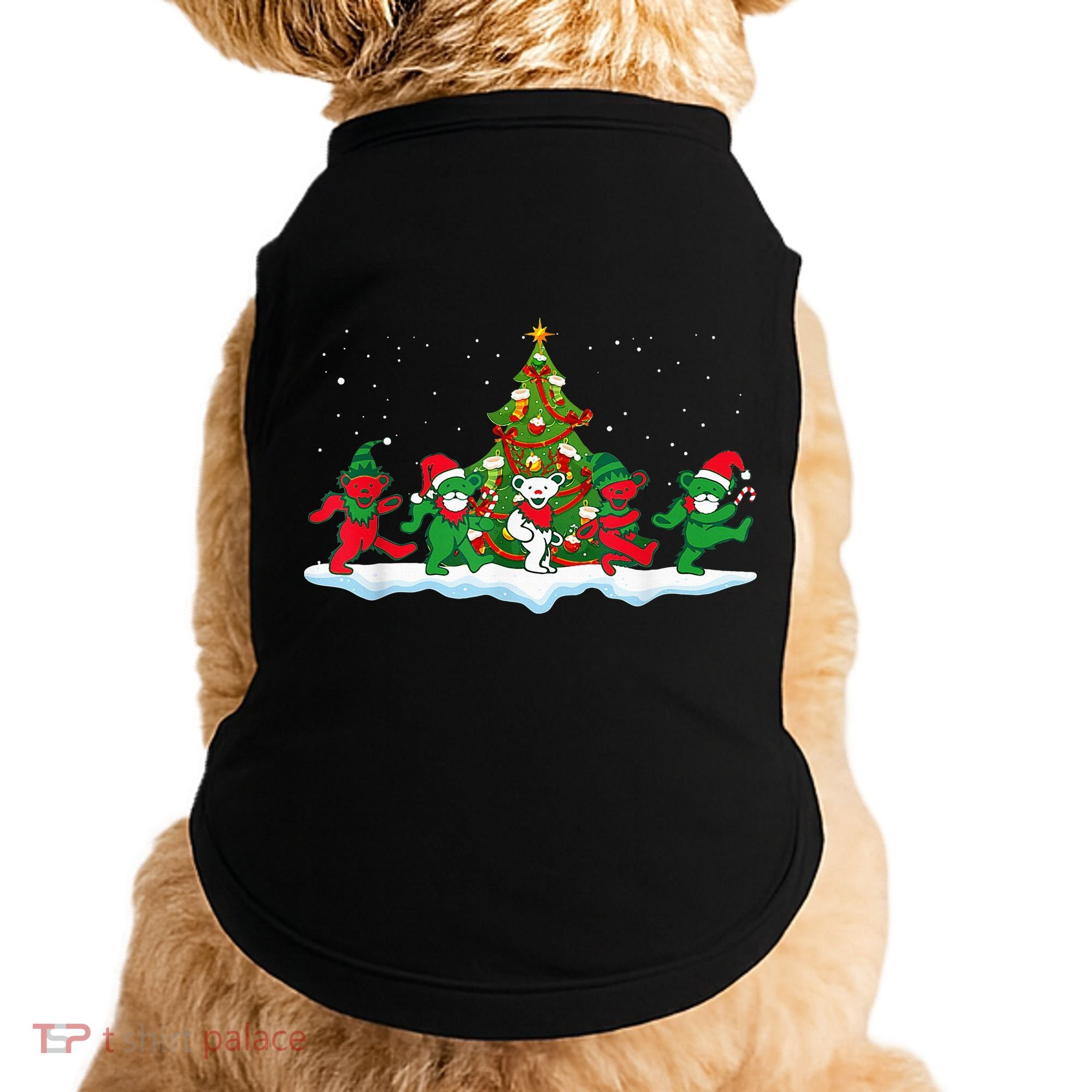 Festive Dancing Bears Holiday Gift Doggie Tank