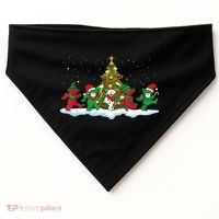 Festive Dancing Bears Holiday Gift USA-Made Doggie Bandana thumb 0