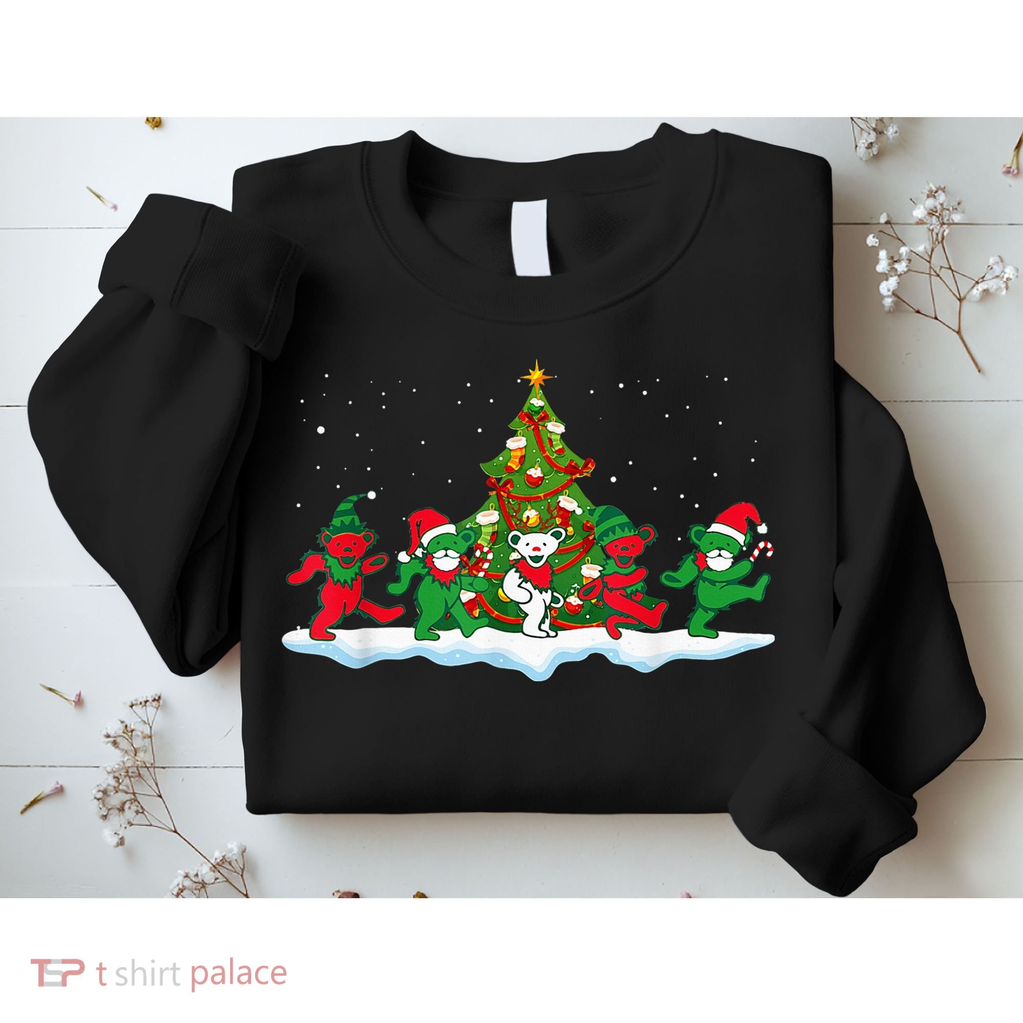 Festive Dancing Bears Holiday Gift Sweatshirt