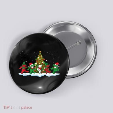 Festive Dancing Bears Holiday Gift Button